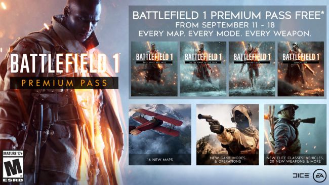 Battlefield 1 : le Premium Pass sera offert du 11 au 18 septembre