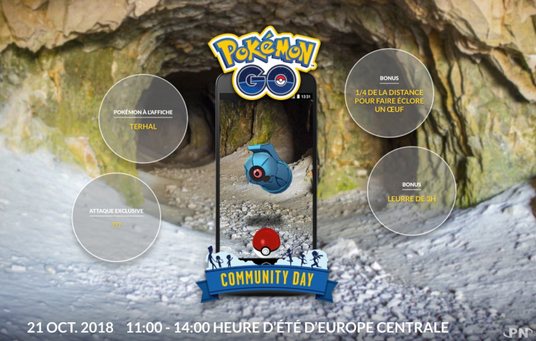 Pokémon Go : Terhal à l'affiche du prochain Community Day