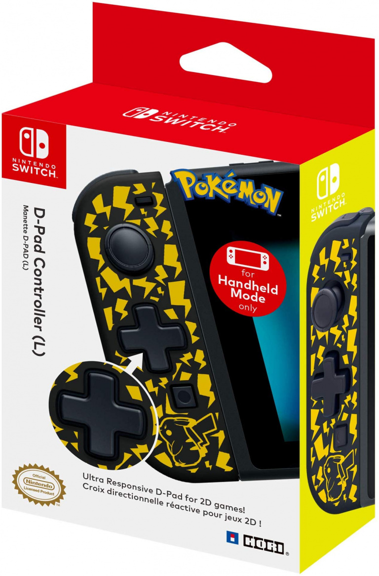Nintendo Switch : un Joy-Con D-Pad aux couleurs de Pikachu par Hori