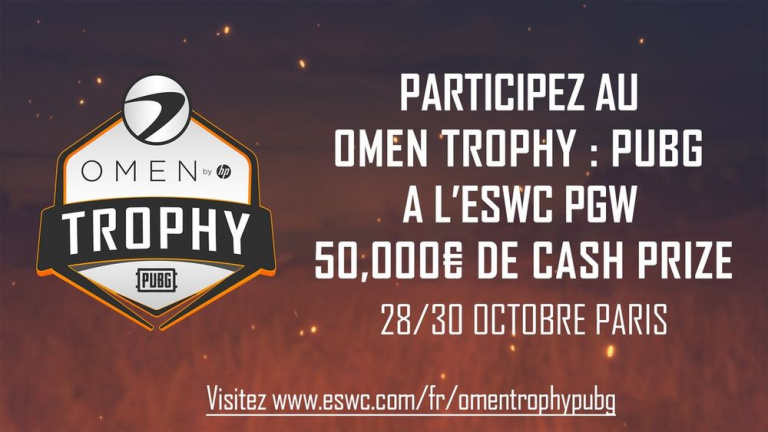 OMEN Trophy : PUBG - 50 000€ à gagner à la Paris Games Week