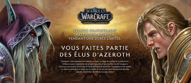 WoW : Battle for Azeroth - Blizzard offre une période d'essai limitée à certains joueurs