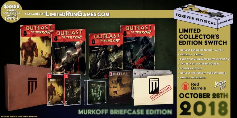 Outlast et Outlast 2 : des versions physiques Nintendo Switch chez Limited Run Games