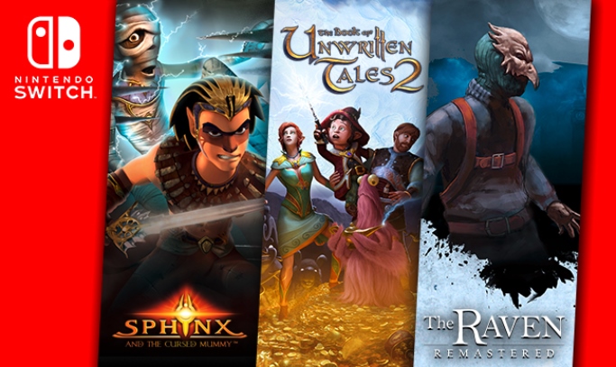 THQ Nordic annonce trois portages sur Switch : Sphinx et la Malédiction de la Momie, The Book of Unwritten Tales 2 et The Raven Remastered