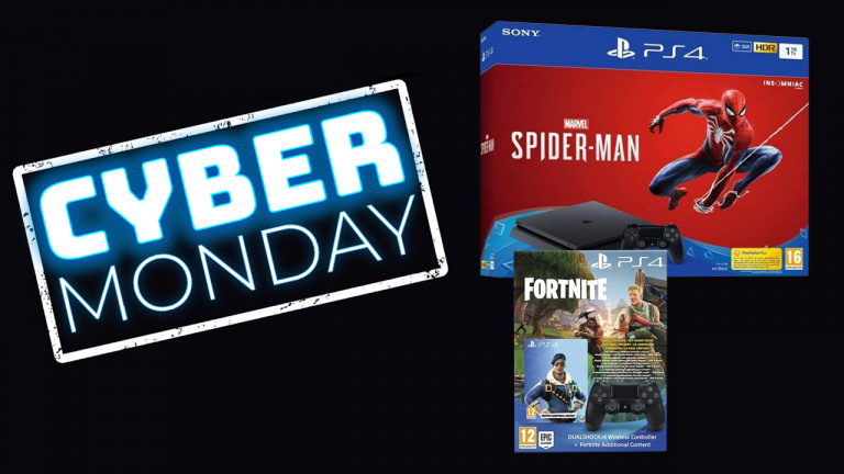 Cyber Monday : La PS4 Slim 1 To avec 2 manettes + Spider-Man et du contenu Fortnite à 300.29€