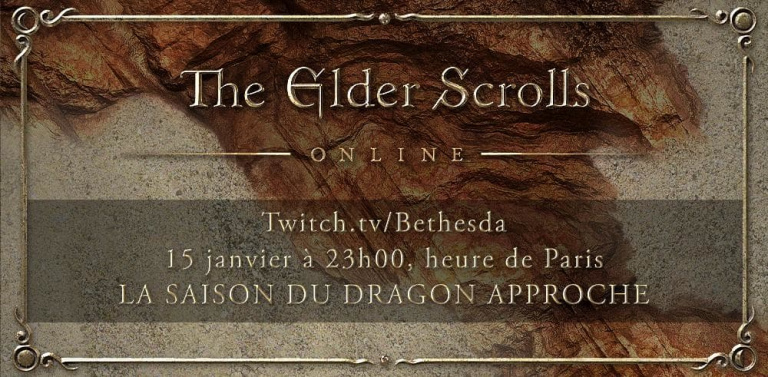 The Elder Scrolls Online : une "grande annonce" prévue le 15 janvier