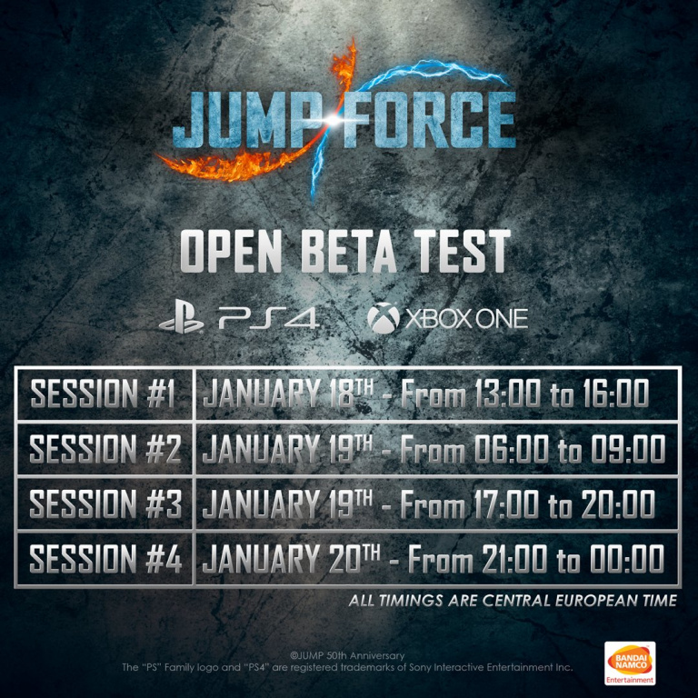 Jump Force : la bêta ouverte confirmée du 18 au 20 janvier