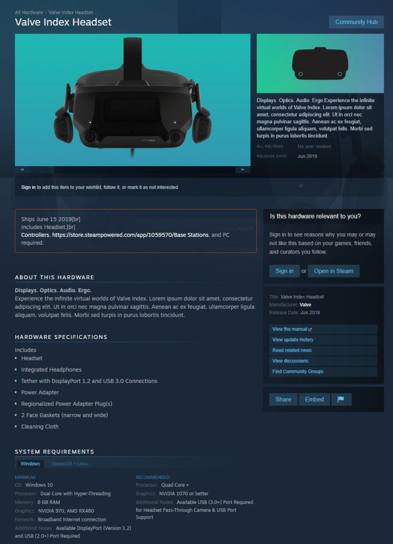 Valve vise une sortie en juin pour son casque de réalité virtuelle