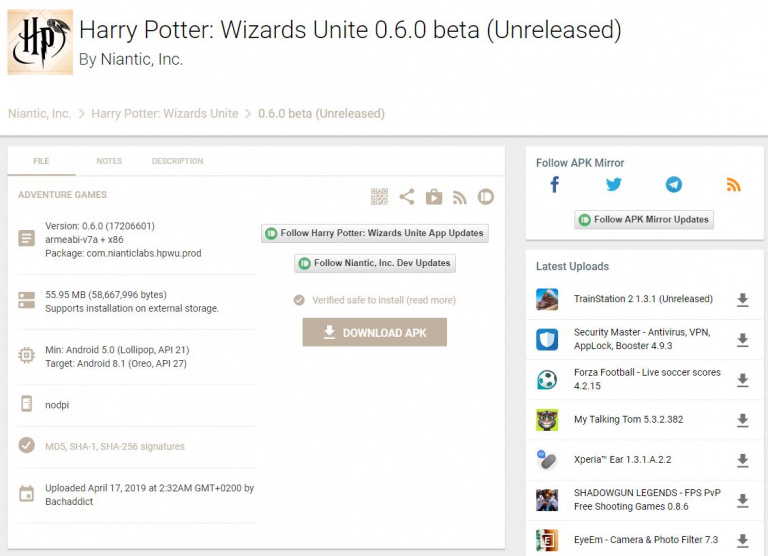 Harry Potter Wizards Unite, APK : comment commencer dans le jeu dès maintenant sur Android