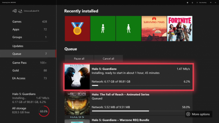 Xbox One : La durée estimée des téléchargements, c'est pour bientôt
