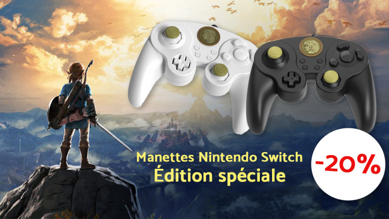 Manette filaire Nintendo Switch Zelda Super Smash Bros en promo !