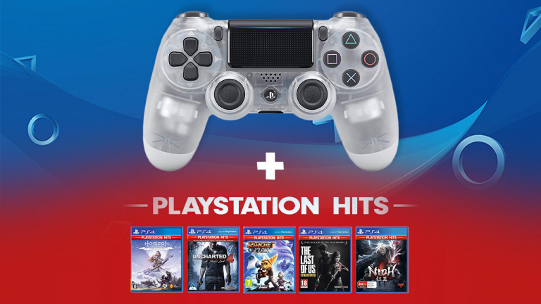 Une manette PS4 Crystal achetée = un jeu Playstation Hits offert !