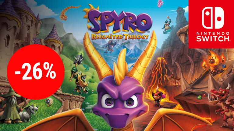 Spyro Reignited Trilogy SWITCH est à 29,49€ chez Amazon
