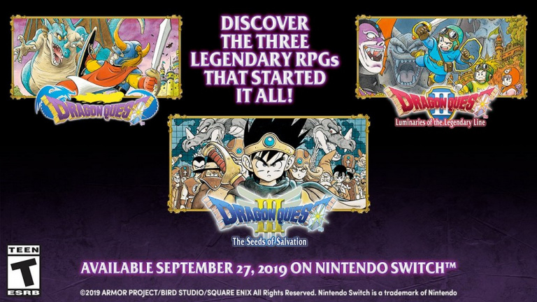 Square Enix va ressortir Dragon Quest I, II et III sur Nintendo Switch
