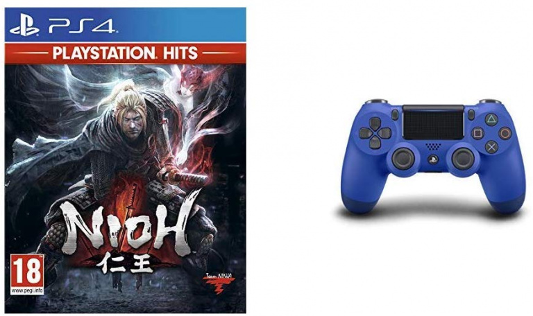 Manette DualShock V2 PS4 Bleu + NIOH PlayStation Hits à 41,45€ chez Amazon