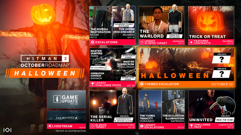 Hitman 2 : IO Interactive dévoile la feuille de route d'octobre