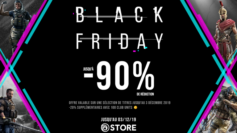Ubisoft Store : jusqu'à 90% de réduction avec la promotion Black Friday