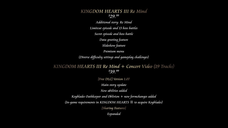 Kingdom Hearts III : le DLC ReMIND se détaille et dévoile son prix