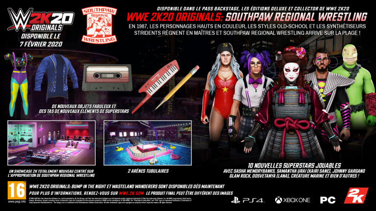 WWE 2K20 : Le contenu Originals Southpaw Regional Wrestling est disponible