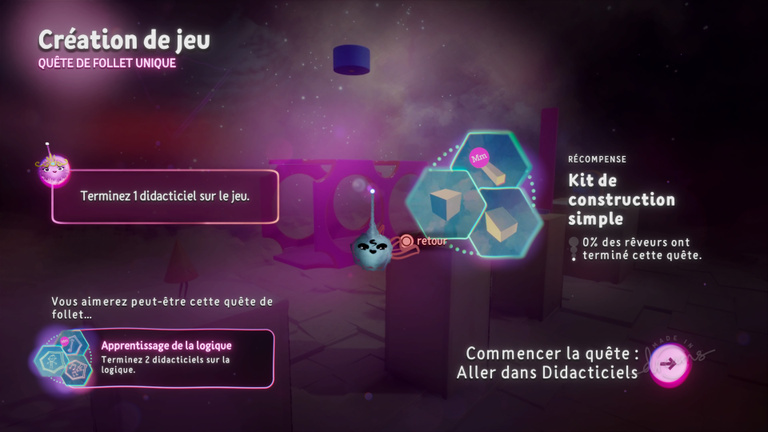 Création de jeu