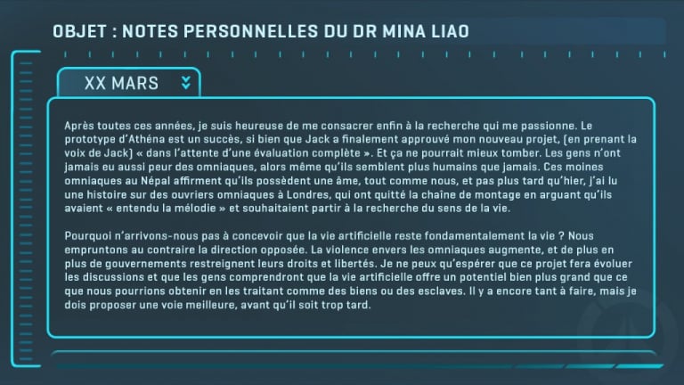 [MàJ] Overwatch : Blizzard diffuse un mystérieux message du Dr. Mina Liao