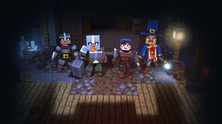 Minecraft : Dungeons - Nettoyage d'un village infesté de zombies et de squelettes