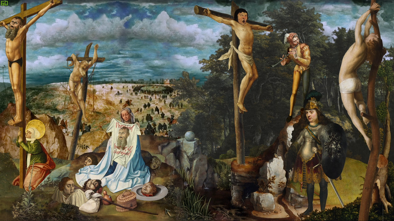 Peinture, humour et musique classique, l'improbable pari de The Procession to Calvary