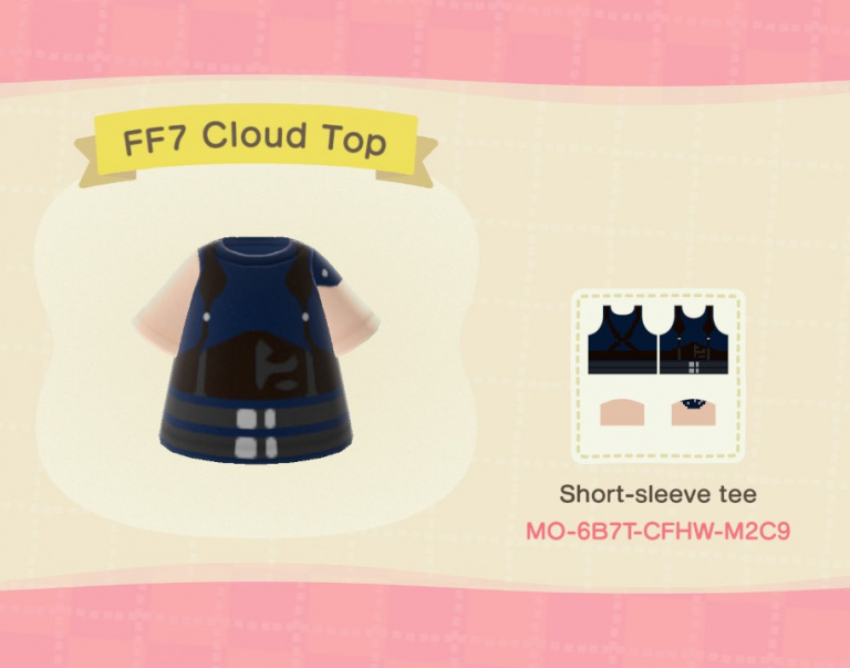 Animal Crossing New Horizons, vêtements Final Fantasy 7 : les meilleurs motifs à télécharger