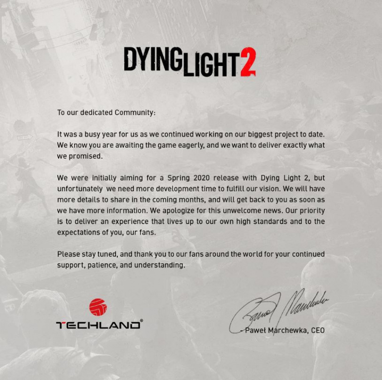 "Dying Light 2 est jouable intégralement" : Techland cherche à apaiser les inquiétudes
