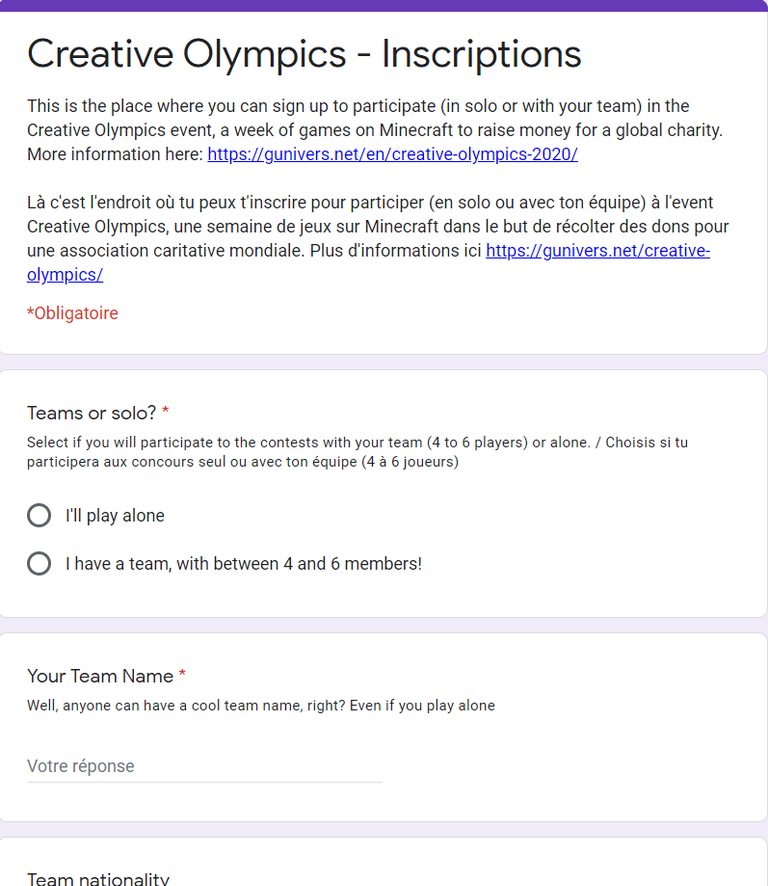 Minecraft, Creative Olympics : comment participer à l'événement, notre guide