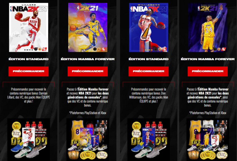 NBA 2K21 : Date de sortie et roster des athlètes présents sur les jaquettes détaillés