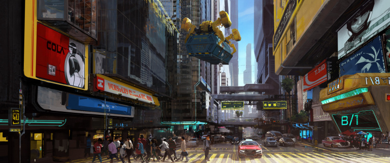 Cyberpunk 2077 : CD Projekt donne un rapide aperçu du centre de Night City
