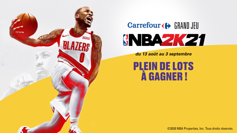 Une PS4 et le jeu NBA 2K21 à gagner avec Carrefour !