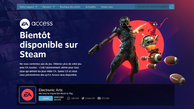 EA Access : La page Steam du service est lancée