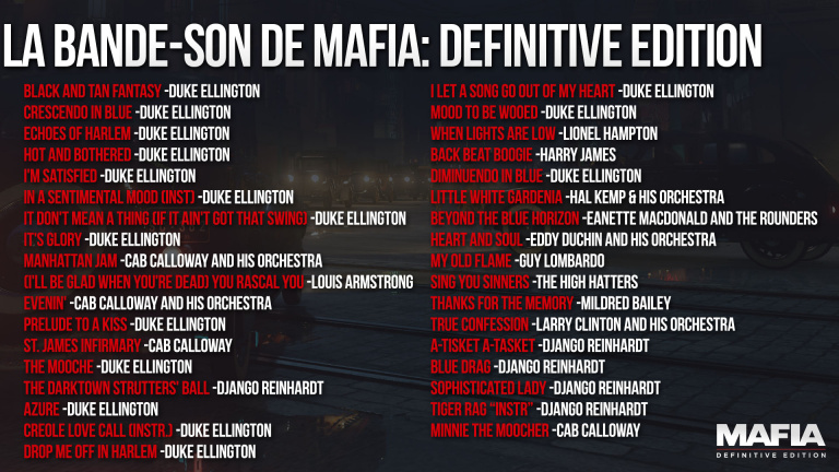Mafia : Definitive Edition dévoile les artistes de sa bande-son 