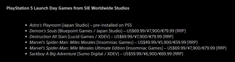 PlayStation 5 : Certains jeux annoncés à 79,99€ en Europe
