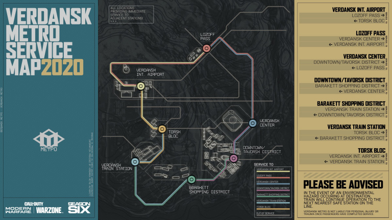 Call of Duty : Modern Warfare & Warzone - Le métro de Verdansk se dévoile