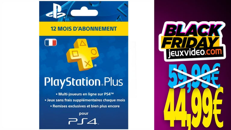 Black Friday : L'abonnement PS Plus de retour à moins de 45 € chez Amazon