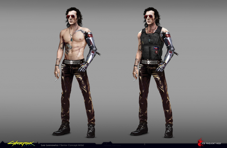 Cyberpunk 2077 : Johnny Silverhand sans Keanu Reeves dans un concept art