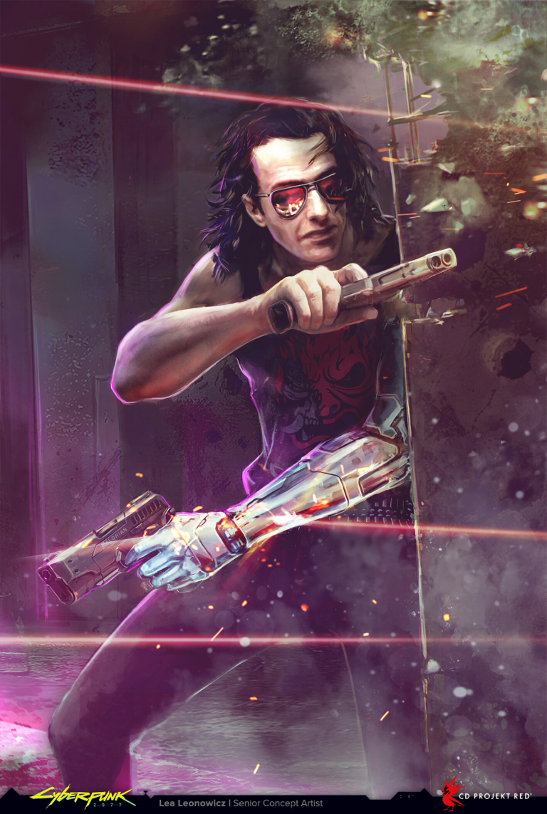 Cyberpunk 2077 : Johnny Silverhand sans Keanu Reeves dans un concept art