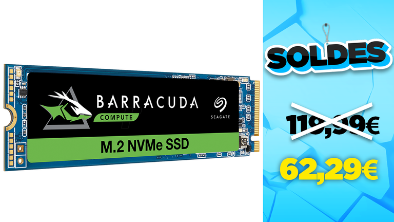 Soldes Barracuda : SSD 500Go en réduction à -48%