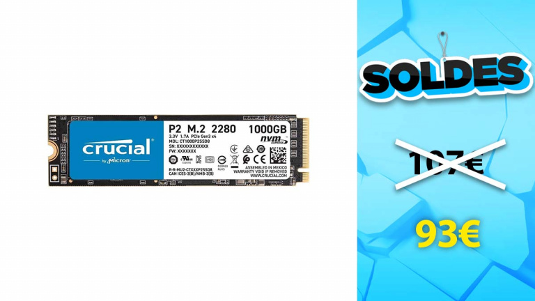 Soldes Crucial : SSD NVMe en promotion de 13%