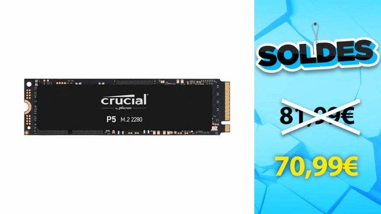 Soldes Crucial : SSD NVMe 500 Go en promotion de 13% 