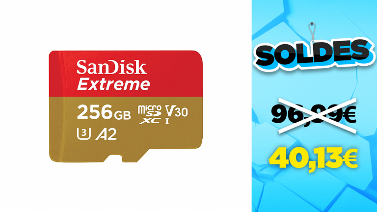 Soldes SanDisk : -59% sur la carte microSD Extreme 256Go