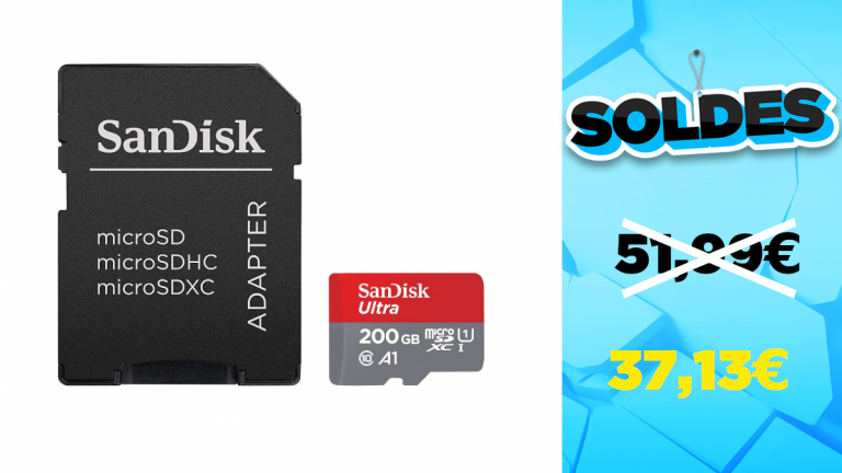 Soldes 2021 : la carte microSD 200 Go Sandisk à prix mini