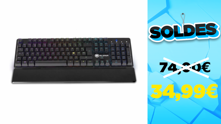 Soldes 2021 : Le clavier gaming Millenium MT2 RGB à -50%