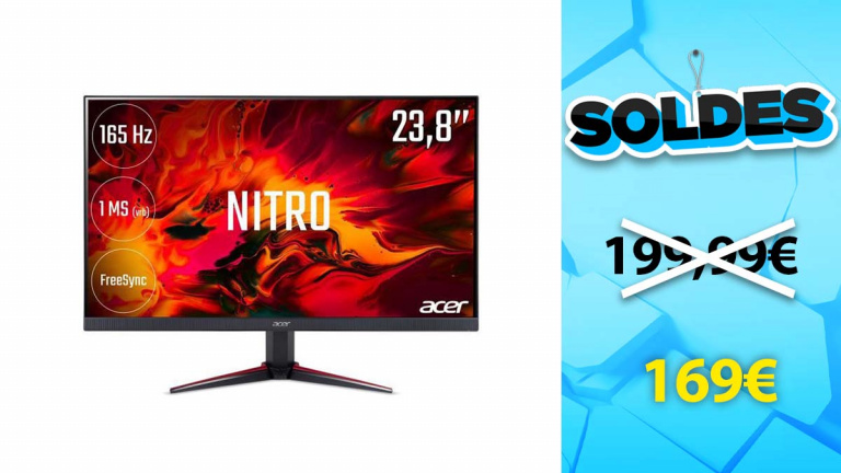 Soldes Acer : Ecran Gaming Nitro VG240Y en promotion