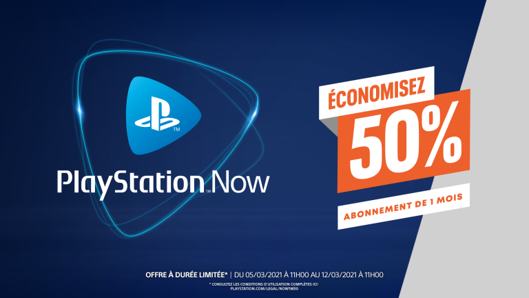 PlayStation Now : l'abonnement 1 mois est à -50% !