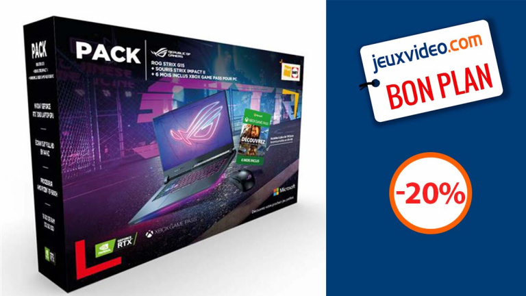 Pack Gaming Fnac PC portable RTX 3060 + Souris Gaming + Gamepass en promotion de 20%