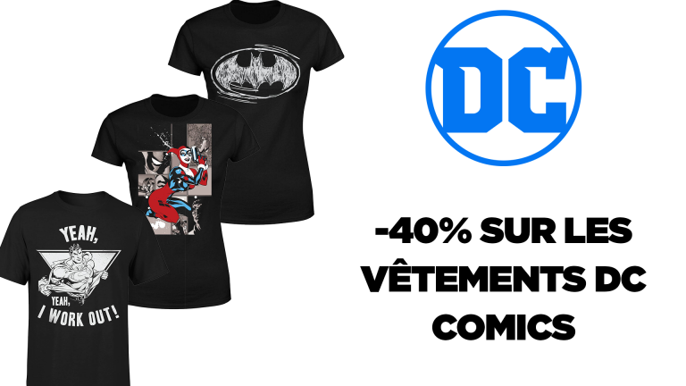 Bon plan DC Comics : -40% sur la ligne de vêtements officiels
