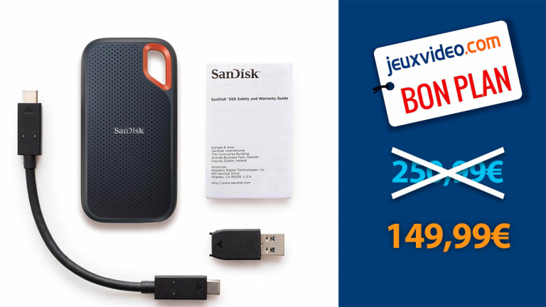 Promo SSD externe : 1 To chez Sandisk à moins de 150€